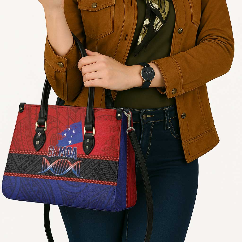 Samoan DNA-Proud of Samoa Leather Bag Polynesian Patterns - Wonder Print Shop