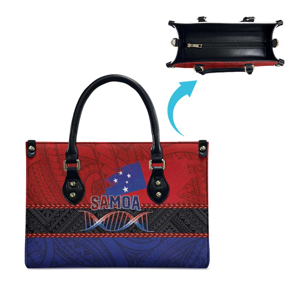 Samoan DNA-Proud of Samoa Leather Bag Polynesian Patterns - Wonder Print Shop