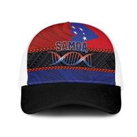 Personalised Samoan DNA-Proud of Samoa Mesh Trucker Cap Polynesian Patterns - Wonder Print Shop
