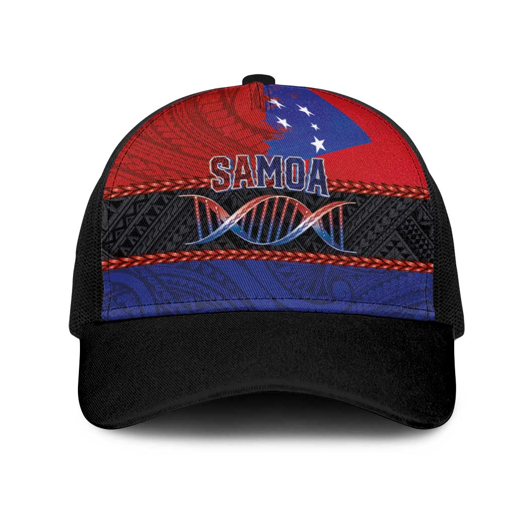 Personalised Samoan DNA-Proud of Samoa Mesh Trucker Cap Polynesian Patterns - Wonder Print Shop