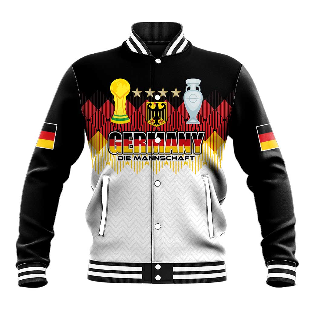 Custom Germany Football Baseball Jacket Die Mannschaft Championship Titles World and Euro - Wonder Print Shop