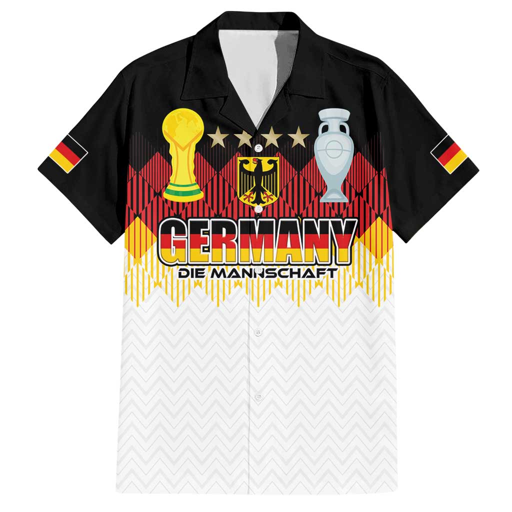 Custom Germany Football Hawaiian Shirt Die Mannschaft Championship Titles World and Euro - Wonder Print Shop