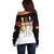 Custom Germany Football Off Shoulder Sweater Die Mannschaft Championship Titles World and Euro - Wonder Print Shop