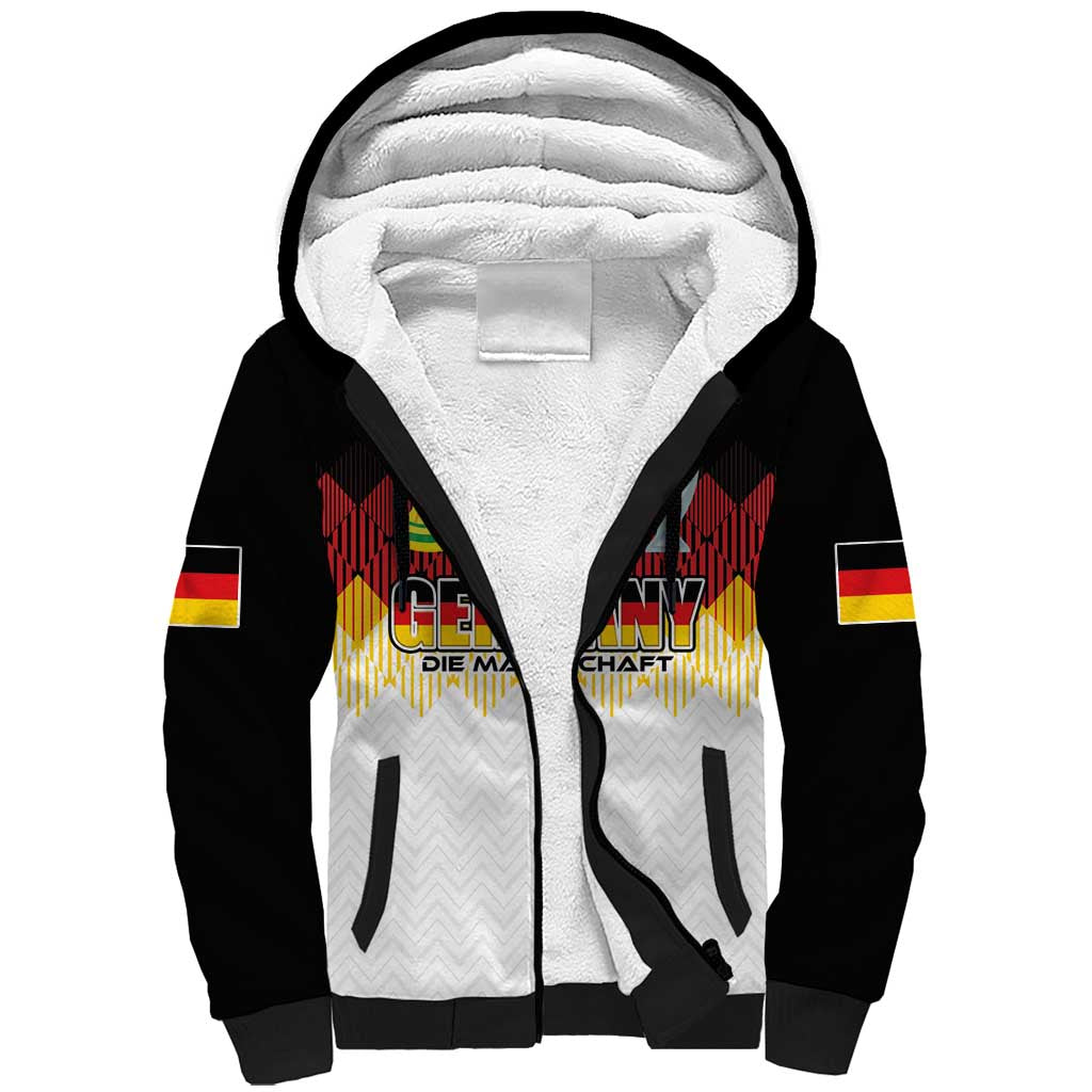 Custom Germany Football Sherpa Hoodie Die Mannschaft Championship Titles World and Euro