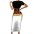 Custom Germany Football Short Sleeve Bodycon Dress Die Mannschaft Championship Titles World and Euro