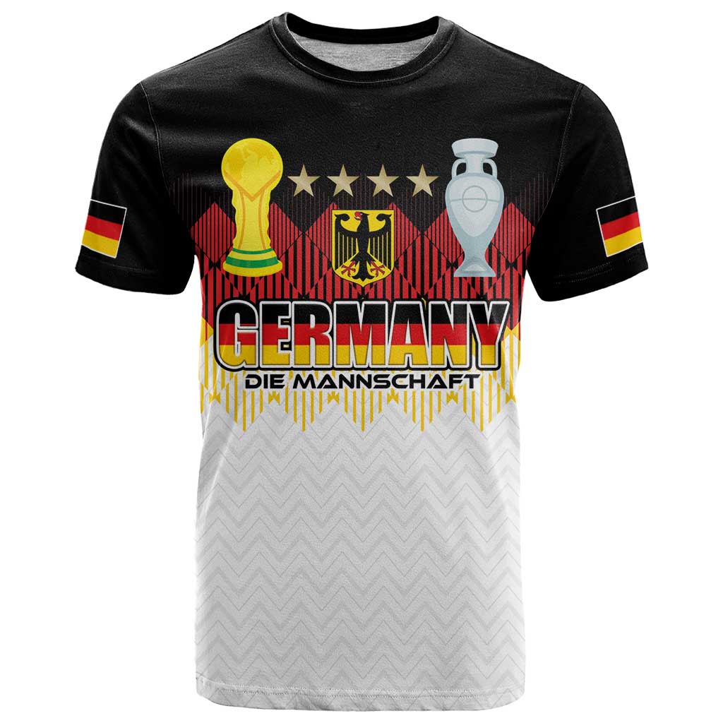 Custom Germany Football T Shirt Die Mannschaft Championship Titles World and Euro