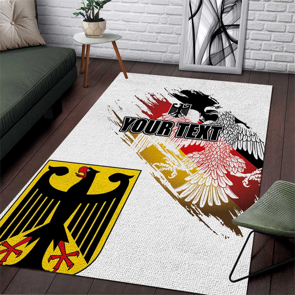 Personalised Germany Seal and Eagle Grunge Flag Area Rug - Wonder Print Shop