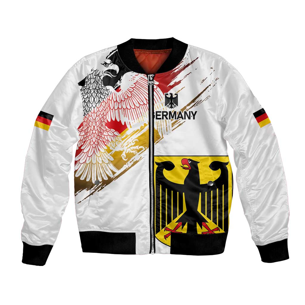 Personalised Germany Seal and Eagle Grunge Flag Bomber Jacket - Wonder Print Shop