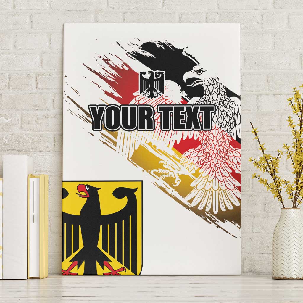 Personalised Germany Seal and Eagle Grunge Flag Canvas Wall Art - Wonder Print Shop