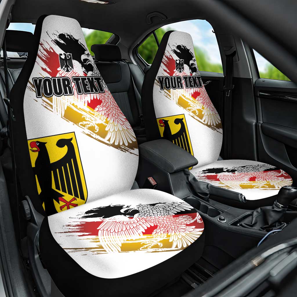 Personalised Germany Seal and Eagle Grunge Flag Car Seat Cover - Wonder Print Shop