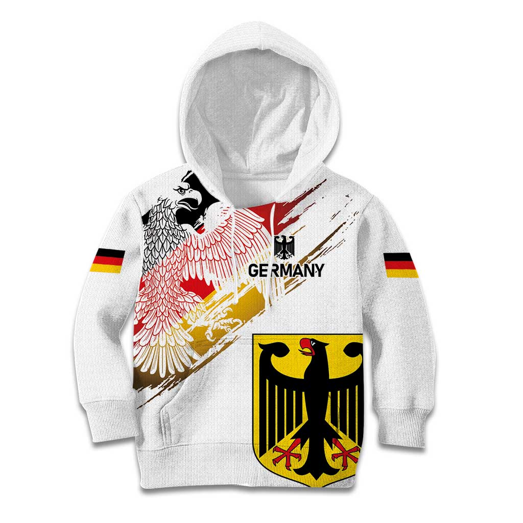 Personalised Germany Seal and Eagle Grunge Flag Kid Hoodie - Wonder Print Shop