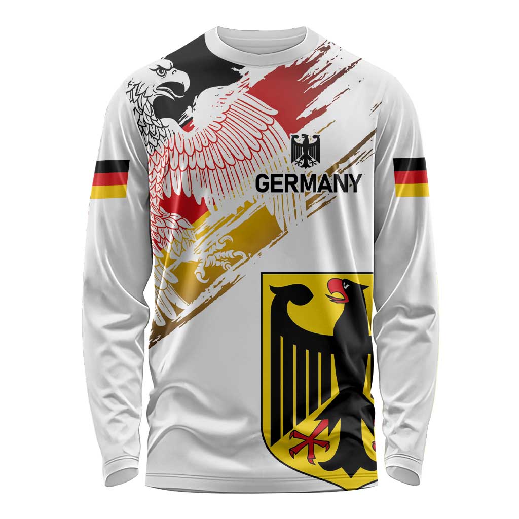 Personalised Germany Seal and Eagle Grunge Flag Long Sleeve Shirt - Wonder Print Shop