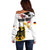 Personalised Germany Seal and Eagle Grunge Flag Off Shoulder Sweater - Wonder Print Shop