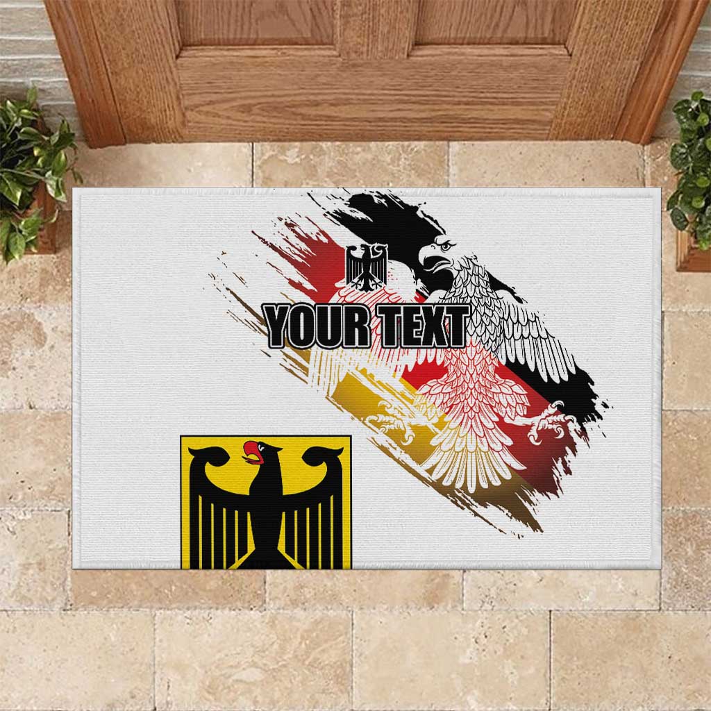 Personalised Germany Seal and Eagle Grunge Flag Rubber Doormat