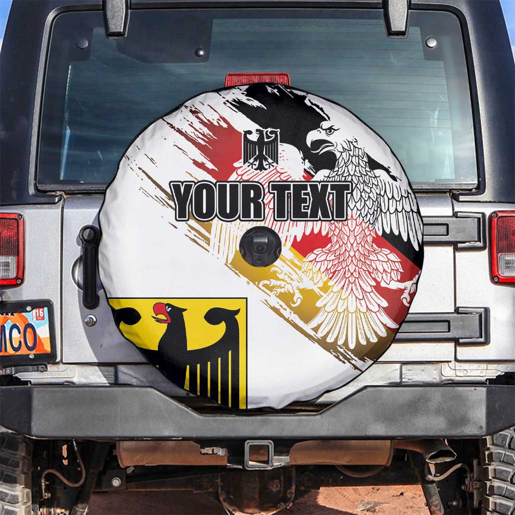 Personalised Germany Seal and Eagle Grunge Flag Spare Tire Cover