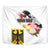 Personalised Germany Seal and Eagle Grunge Flag Tapestry