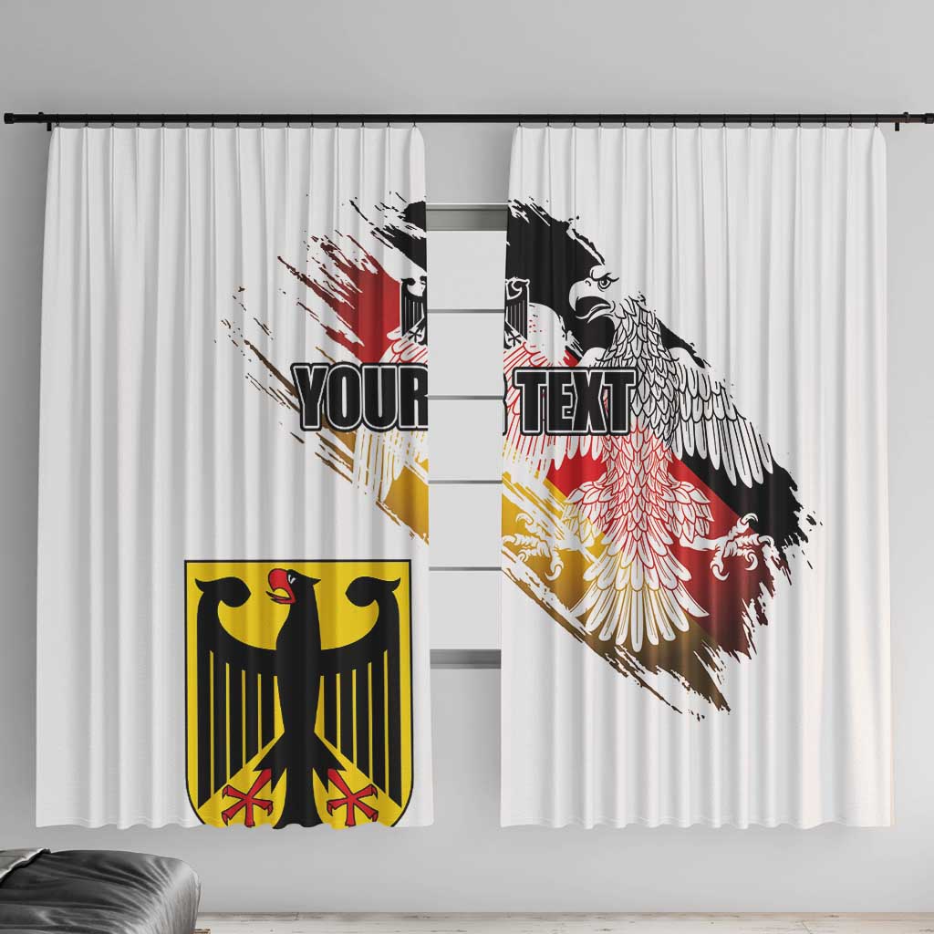 Personalised Germany Seal and Eagle Grunge Flag Window Curtain