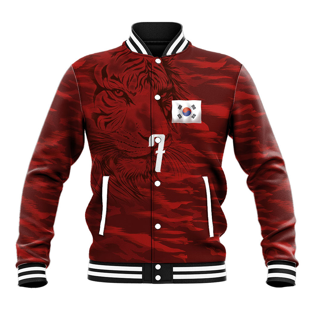 Custom South Korea National Football Baseball Jacket Tigers-Taegeuk Warriors Red