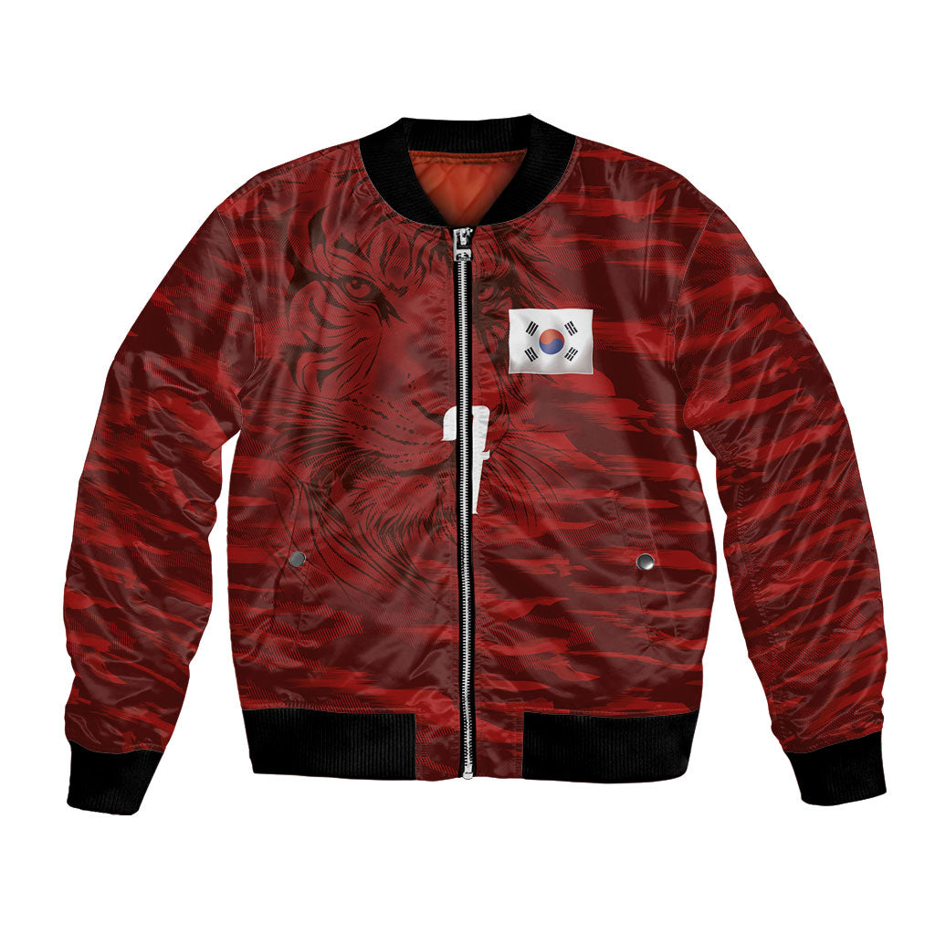 Custom South Korea National Football Bomber Jacket Tigers-Taegeuk Warriors Red