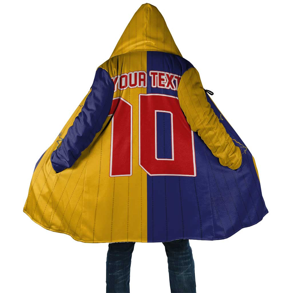 Custom Ukraine National Football Cloak The Blue and Yellow with Map Half Style - Wonder Print Shop