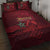 Happy Morocco Proclamation Day Quilt Bed Set Barbary Lion's Roar - Fight for Peace and Freedom - Wonder Print Shop