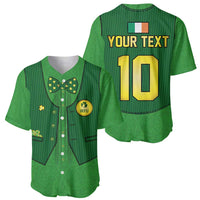 Green rugby-style jersey front and back: bow tie front, Irish flag patch and number 10
