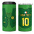 Custom Irish Rugby 4 in 1 Can Cooler Tumbler St Patrick's Day Style - Gilet Costume