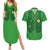 Custom Irish Rugby Couples Matching Summer Maxi Dress and Hawaiian Shirt St Patrick's Day Style - Gilet Costume