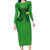 Custom Irish Rugby Family Matching Long Sleeve Bodycon Dress and Hawaiian Shirt St Patrick's Day Style - Gilet Costume