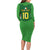 Custom Irish Rugby Family Matching Long Sleeve Bodycon Dress and Hawaiian Shirt St Patrick's Day Style - Gilet Costume