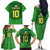 Custom Irish Rugby Family Matching Off The Shoulder Long Sleeve Dress and Hawaiian Shirt St Patrick's Day Style - Gilet Costume