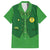 Custom Irish Rugby Family Matching Off Shoulder Maxi Dress and Hawaiian Shirt St Patrick's Day Style - Gilet Costume