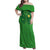 Custom Irish Rugby Family Matching Off Shoulder Maxi Dress and Hawaiian Shirt St Patrick's Day Style - Gilet Costume