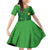 Custom Irish Rugby Family Matching Off Shoulder Short Dress and Hawaiian Shirt St Patrick's Day Style - Gilet Costume