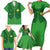 Custom Irish Rugby Family Matching Short Sleeve Bodycon Dress and Hawaiian Shirt St Patrick's Day Style - Gilet Costume