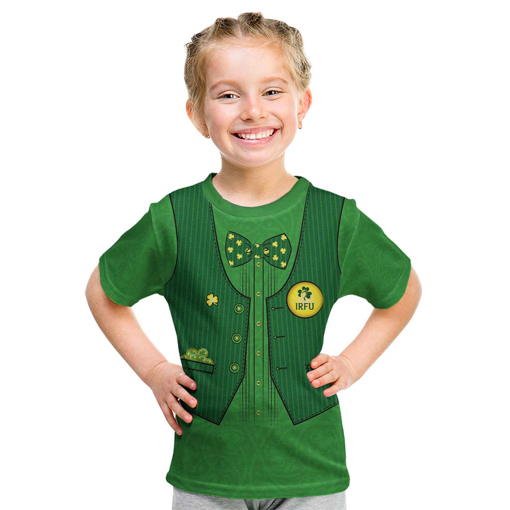 Custom Irish Rugby Kid T Shirt St Patrick's Day Style - Gilet Costume