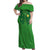 Custom Irish Rugby Off Shoulder Maxi Dress St Patrick's Day Style - Gilet Costume