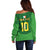 Custom Irish Rugby Off Shoulder Sweater St Patrick's Day Style - Gilet Costume