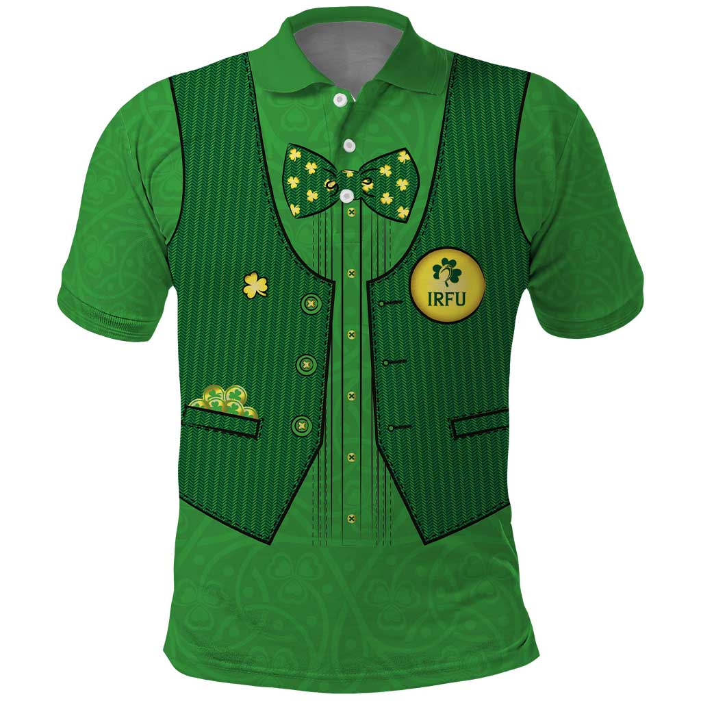 Custom Irish Rugby Polo Shirt St Patrick's Day Style - Gilet Costume