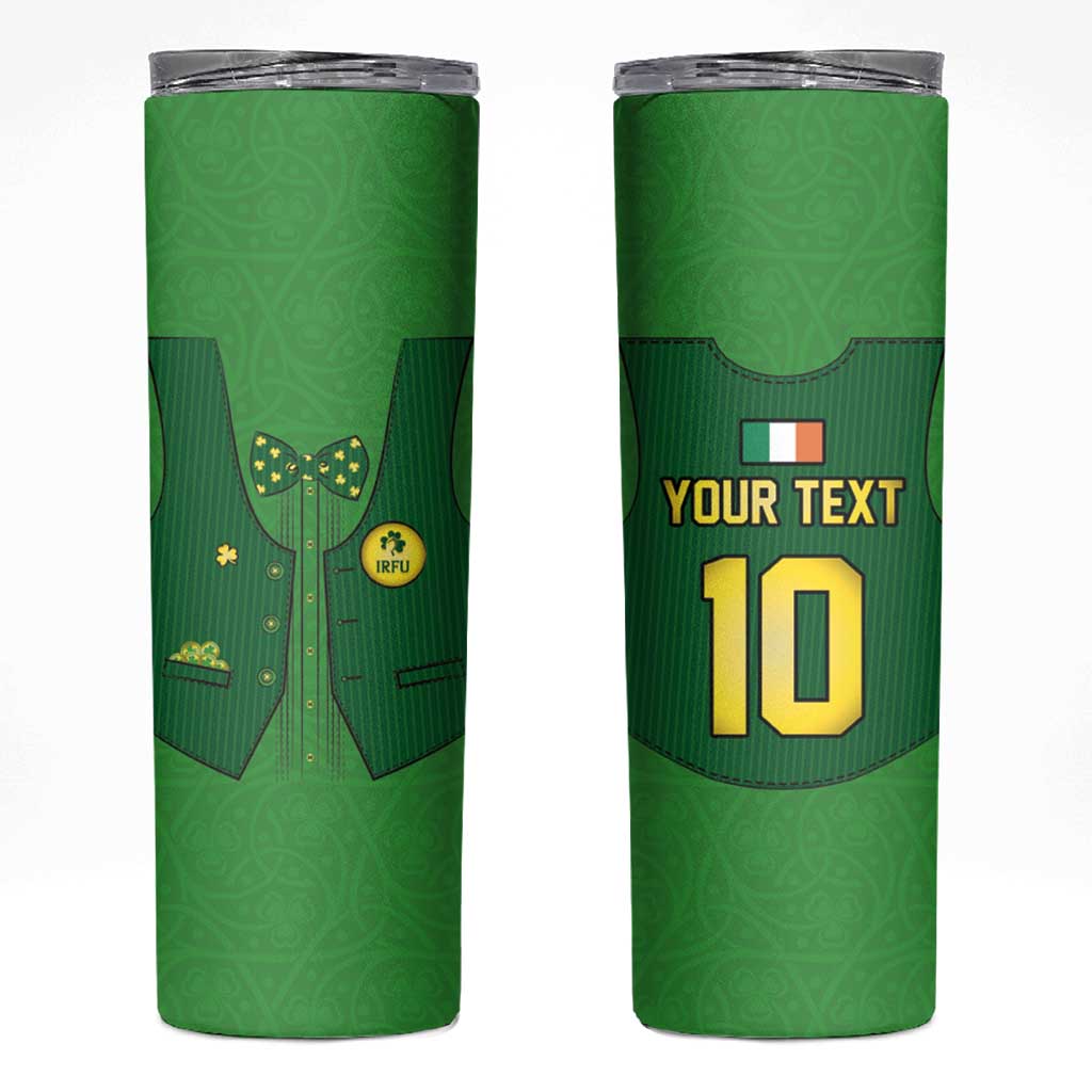 Custom Irish Rugby Skinny Tumbler St Patrick's Day Style - Gilet Costume - Wonder Print Shop