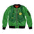 Custom Irish Rugby Sleeve Zip Bomber Jacket St Patrick's Day Style - Gilet Costume - Wonder Print Shop