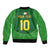 Custom Irish Rugby Sleeve Zip Bomber Jacket St Patrick's Day Style - Gilet Costume - Wonder Print Shop