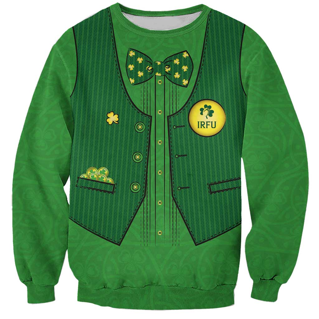 Custom Irish Rugby Sweatshirt St Patrick's Day Style - Gilet Costume