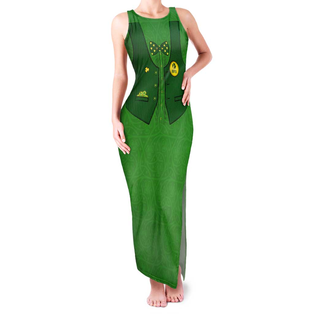 Custom Irish Rugby Tank Maxi Dress St Patrick's Day Style - Gilet Costume