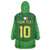 Custom Irish Rugby Wearable Blanket Hoodie St Patrick's Day Style - Gilet Costume