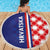 Croatia Hrvatska Checkerboard Half Style Beach Blanket