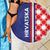 Croatia Hrvatska Checkerboard Half Style Beach Blanket