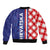 Croatia Hrvatska Checkerboard Half Style Bomber Jacket