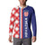 Croatia Hrvatska Checkerboard Half Style Button Sweatshirt