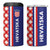 Croatia Hrvatska Checkerboard Half Style 4 in 1 Can Cooler Tumbler